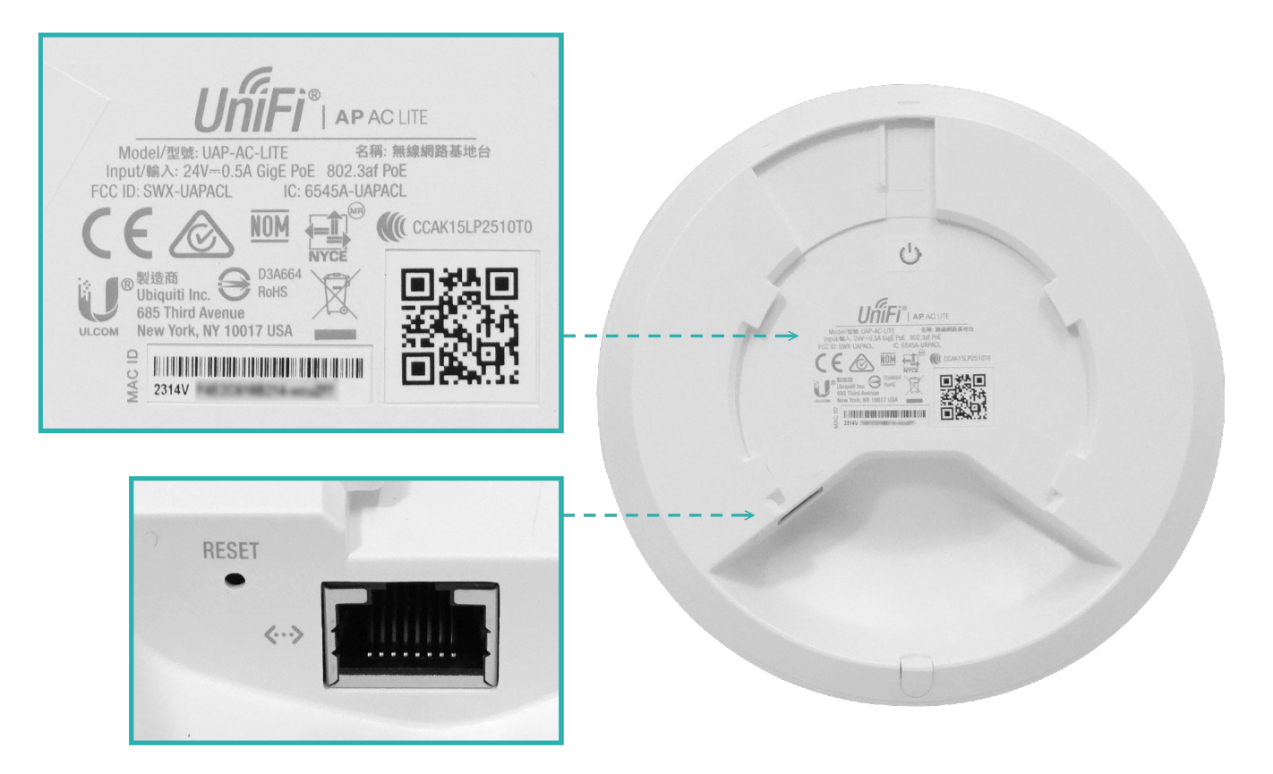 UBIQUITI 1un 2x2 867mbps-5Ghz 300-2,4GHz 3dBi inc-PoE24V 1-1000 AC1200 1