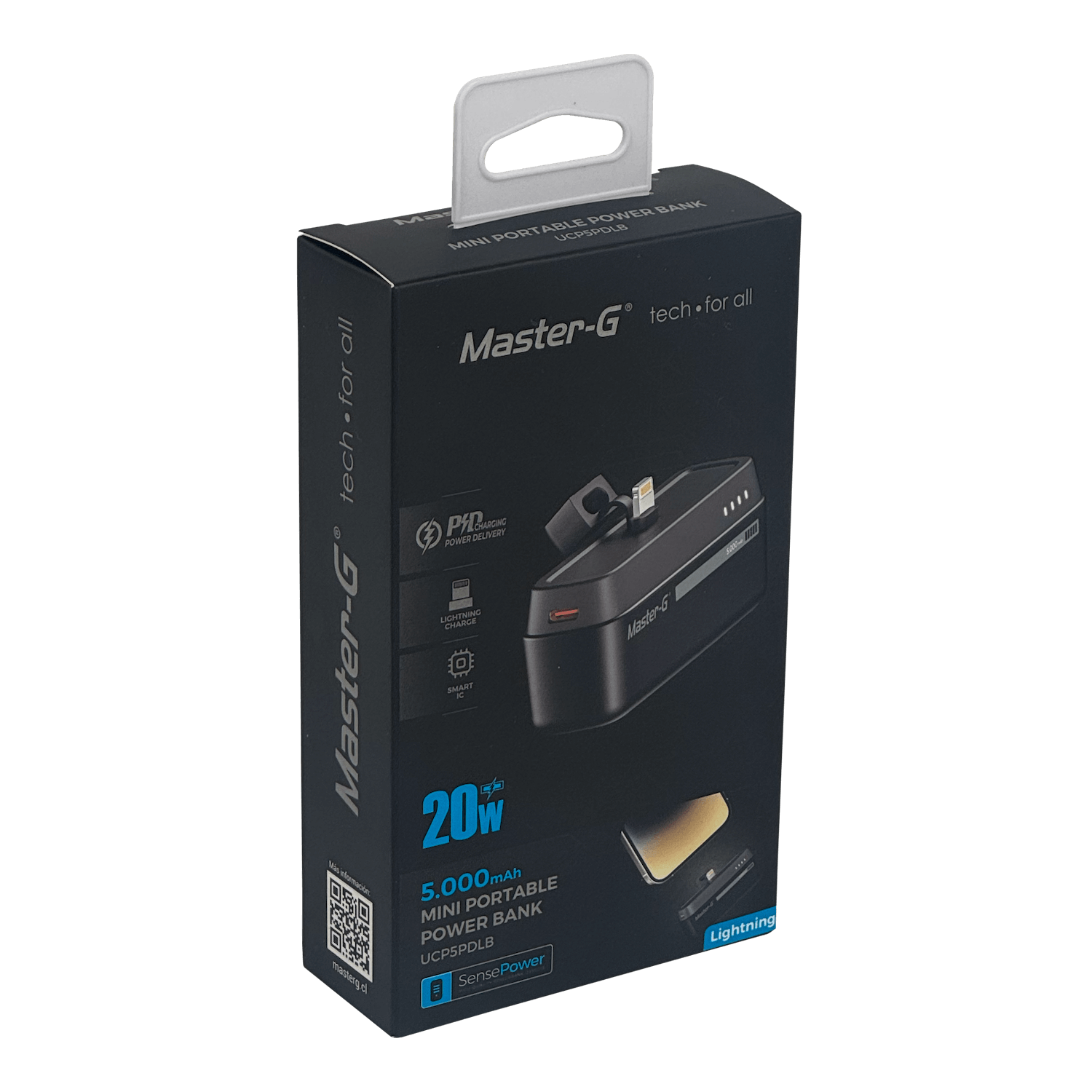 MASTER-G Cargador Base Lightning-M 20W 5000mAh in:5/9/12V ou:5/9/12V 1
