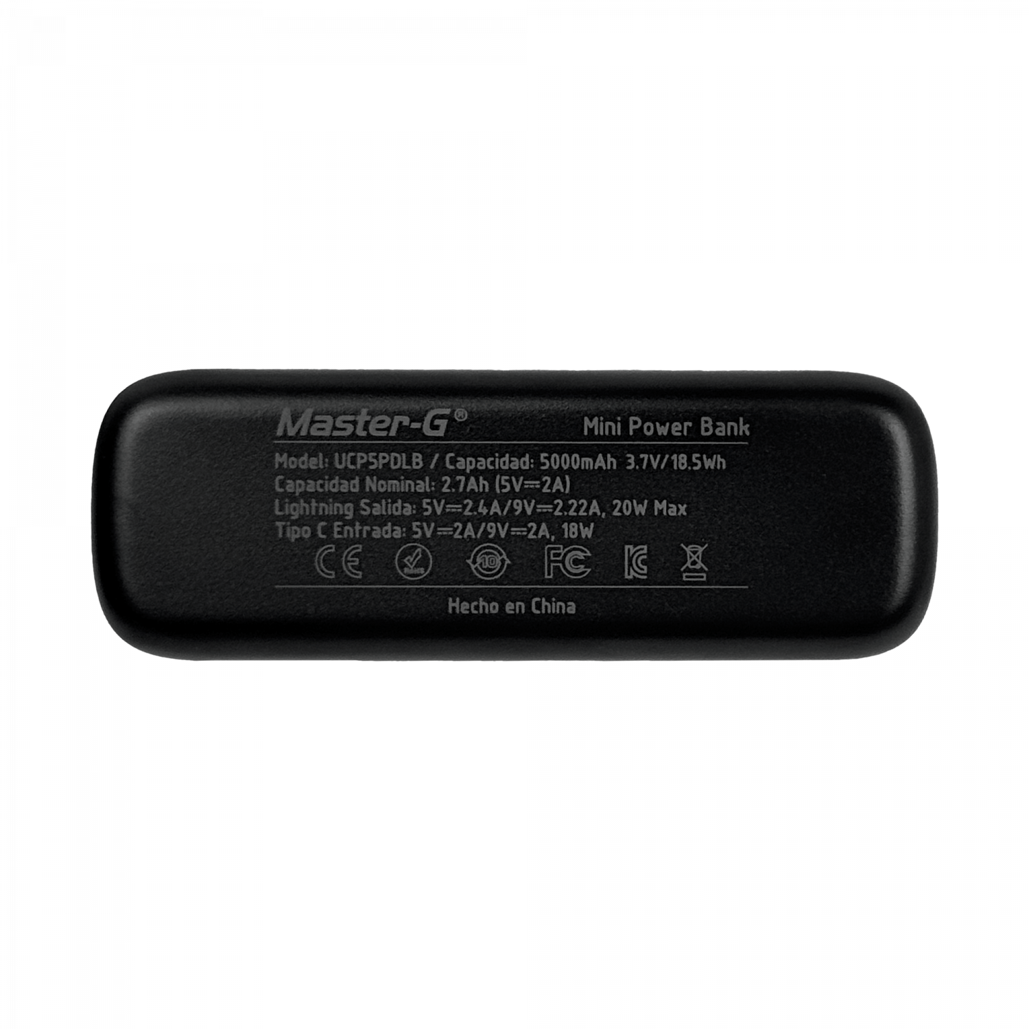 MASTER-G Cargador Base Lightning-M 20W 5000mAh in:5/9/12V ou:5/9/12V 5