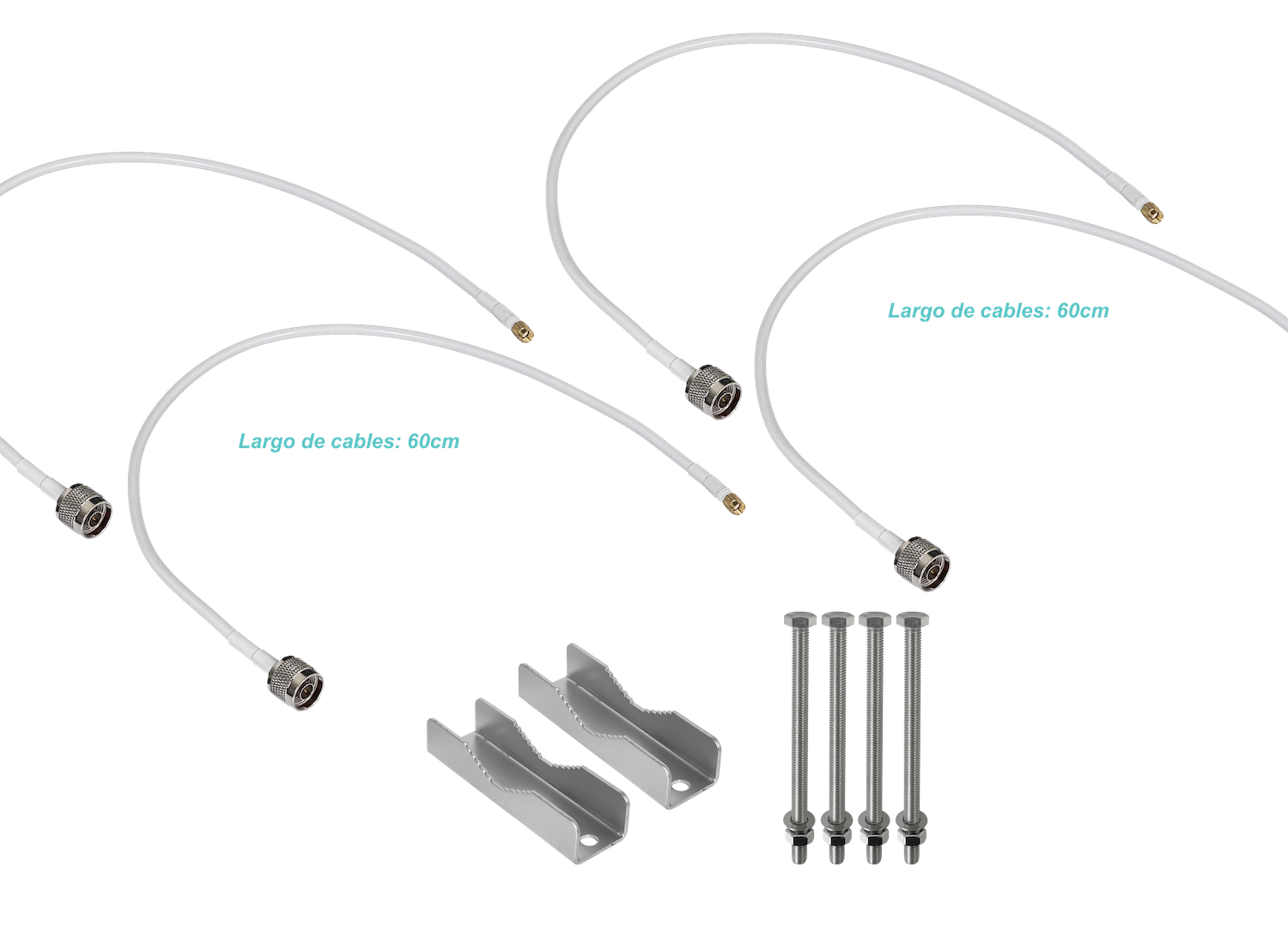 Antena omnidireccional Sanny OMNI-6G17 17dBi 4.9-6.5GHz 4xN hembra 95cm 2
