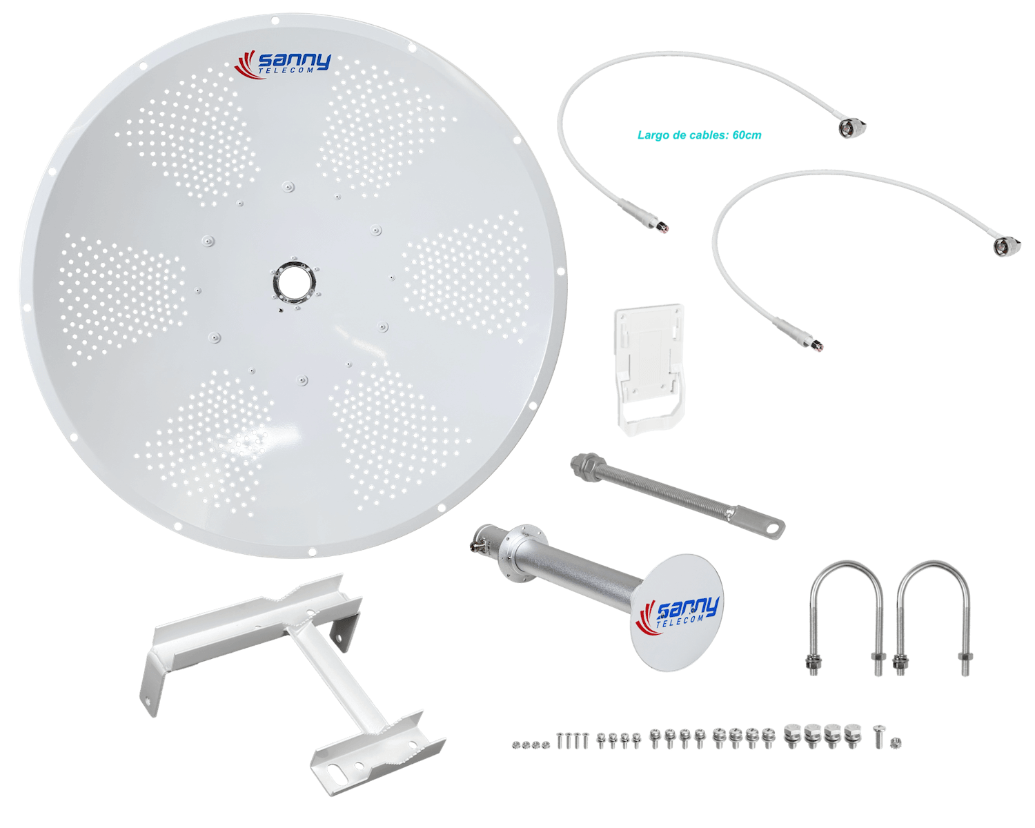 DISH-5G34 SANNY 4,9-6,5GHz 34dBi 2-N-H Slant-45º 2x2 Antena Dish 5GHz 6