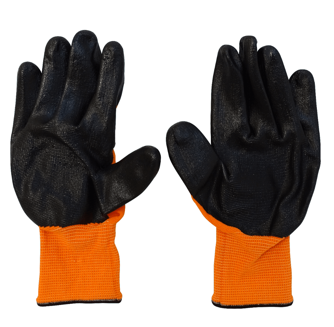 Guantes Naranjo Antiestaticos Poliester C/Nitrilo 2
