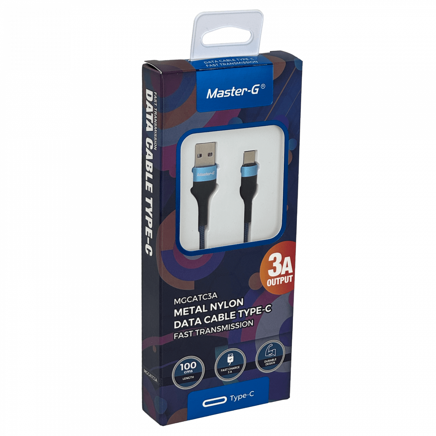 MASTER-G 100cm USB-A USB-C 3A 1mt Cable MGCATC3A 2