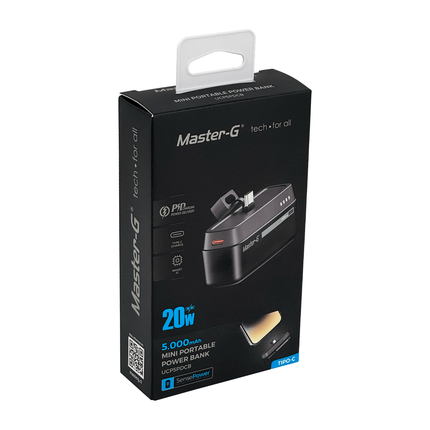 MASTER-G Cargador Base Tipo-C 20W 5000mAh in:5/9/12V ou:5/9/12V 1