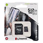 KINGSTON 512GB MicroSD c/Adaptador-SD 100/85mb/s Class10 UHS-I U3 V30 - Miniatura 3