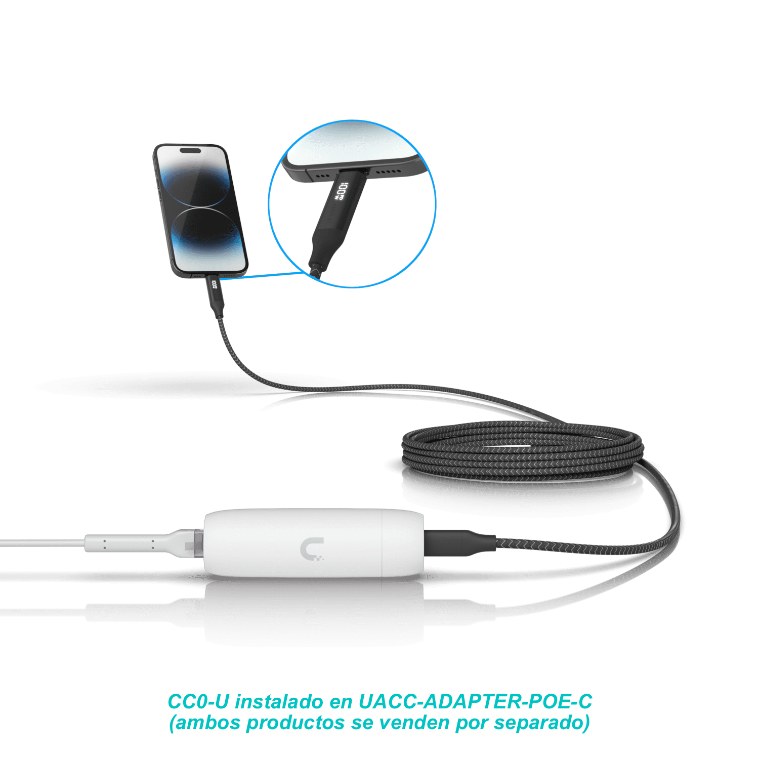 Cable Ubiquiti USB-C 0.3m 100W con Indicador de Carga Doble 4