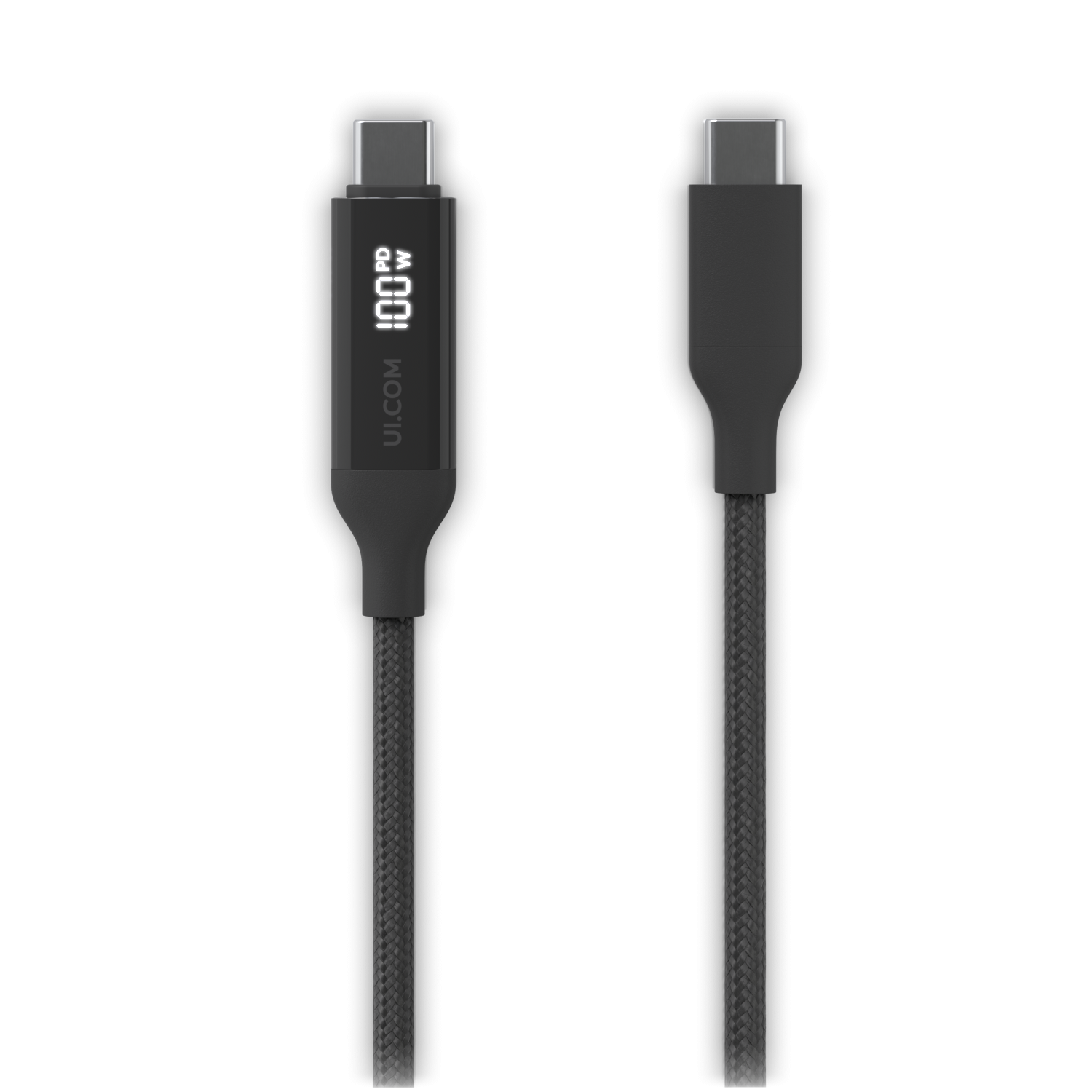Cable Ubiquiti USB-C 1metro 100W con Indicador de Carga Doble, Color Negro 1