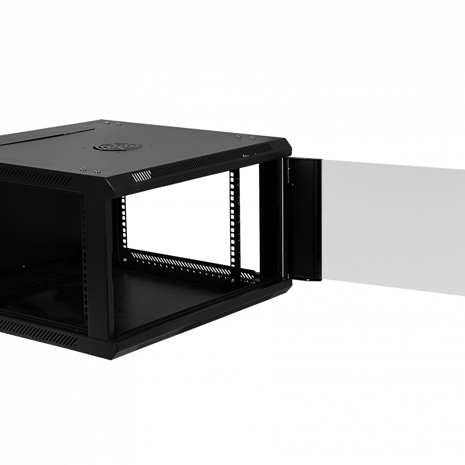 Gabinete Rack LINKMADE RK06-6LD 6U 60cm de Fondo Desarmado para Montaje en Pared - Negro 5