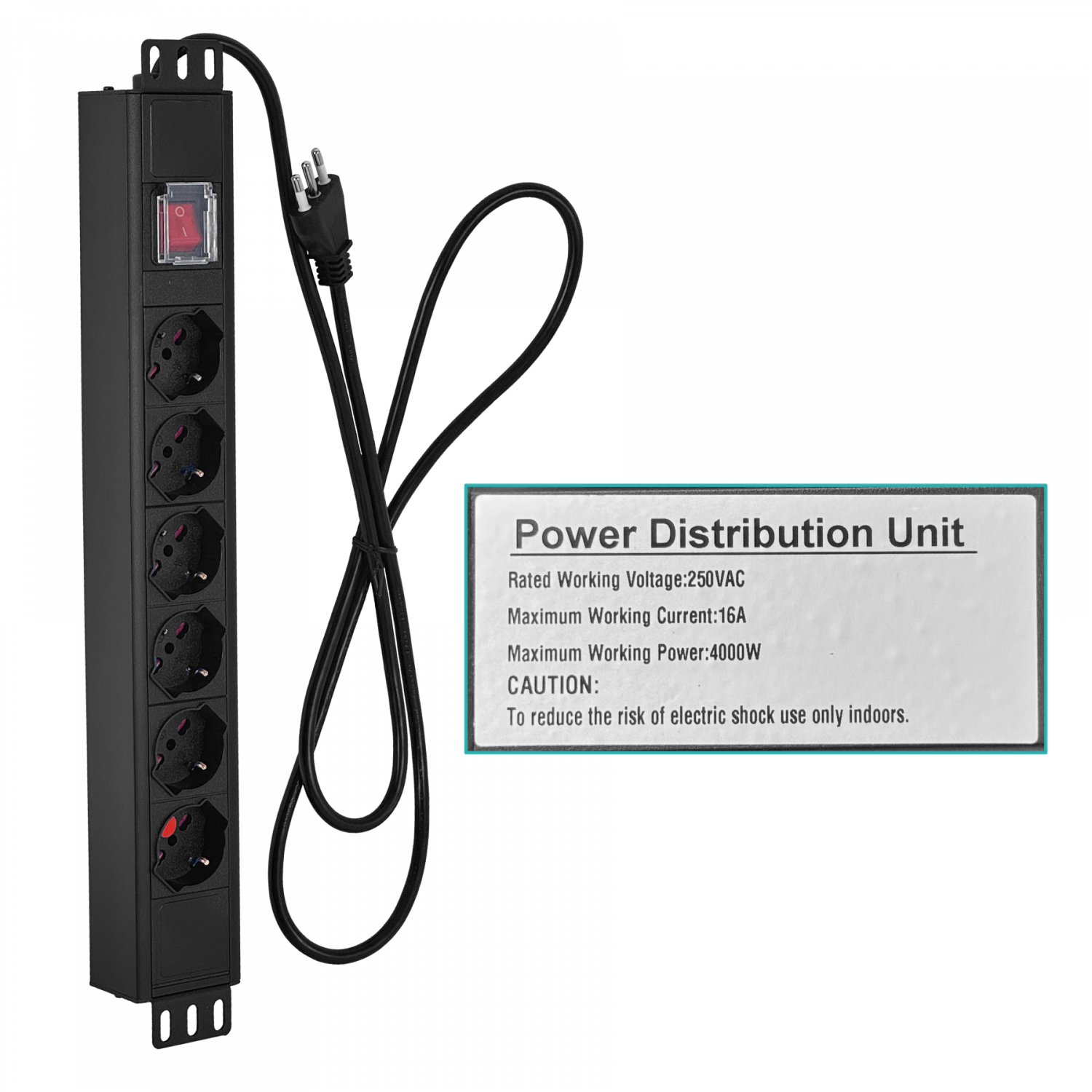 Gabinete Rack LINKMADE RK32-6LD 32U 60cm de Fondo Desarmado con Ventilador y PDU - Negro 3