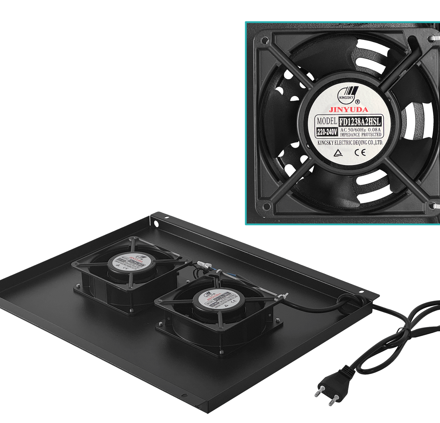 Gabinete Rack LINKMADE RK32-6LD 32U 60cm de Fondo Desarmado con Ventilador y PDU - Negro 9