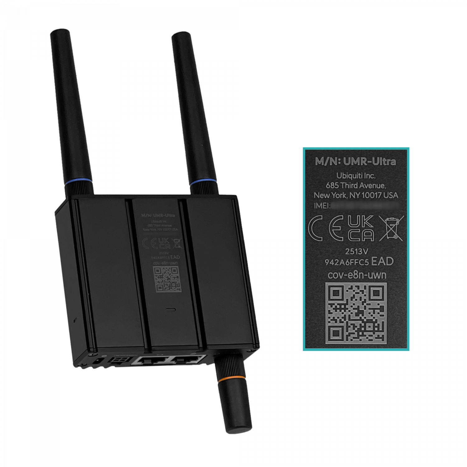 Router Móvil Ubiquiti UMR-Ultra - LTE Cat 4, WiFi 4, 2x RJ45, Alimentación USB-C/ATX 6