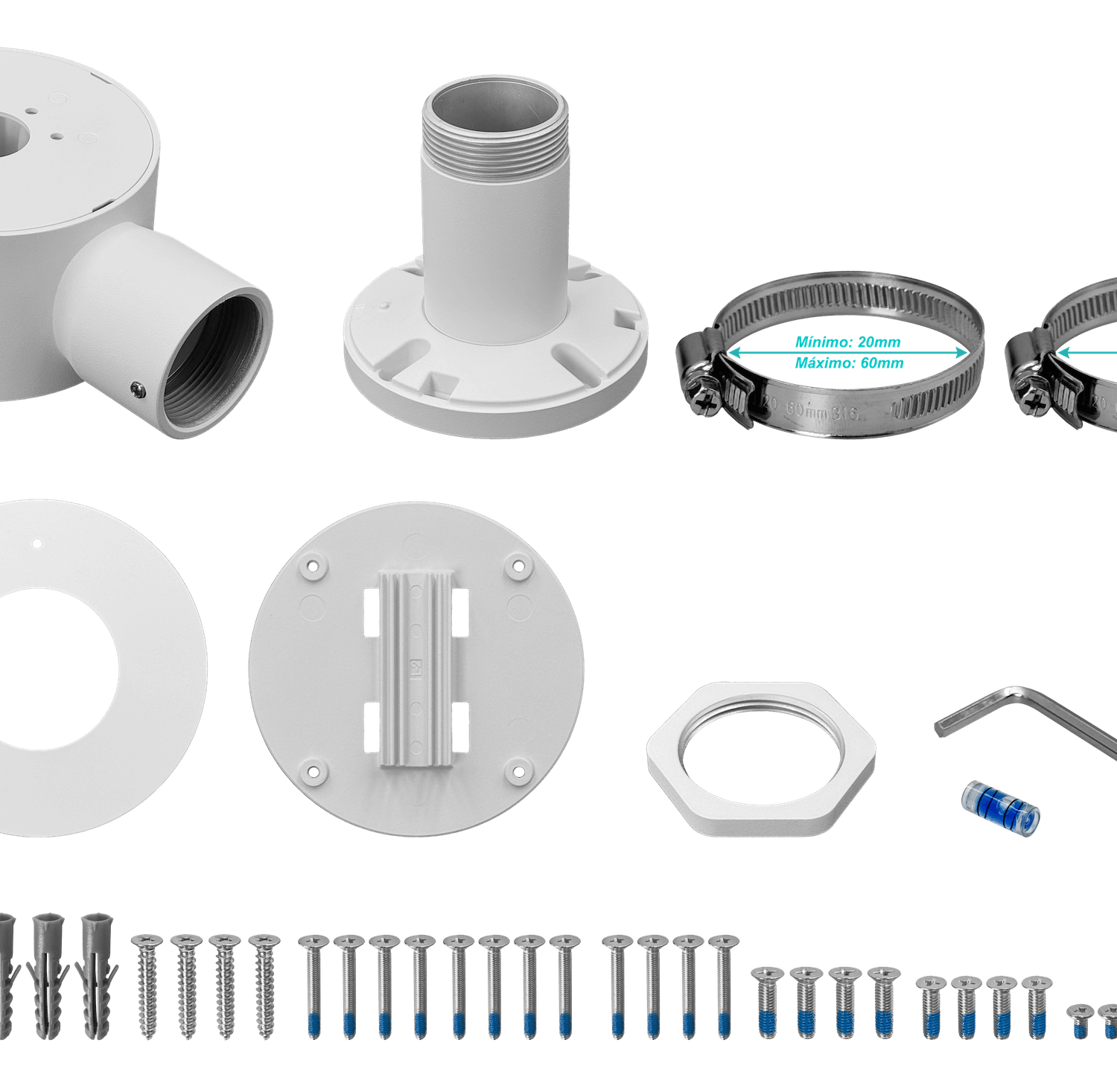 Soporte para camára de vigilancia Dual Ubiquiti UniFi UACC-Camera-DM, Montaje Doble, Color Blanco 6