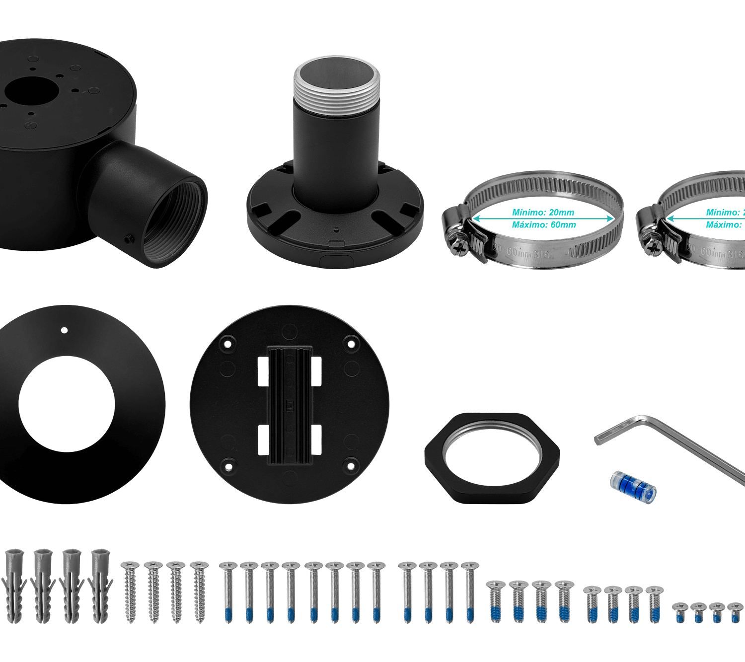 Soporte Doble Ubiquiti UACC-CAMARA-DM-B para 2 camaras UVC montaje pared o techo 1
