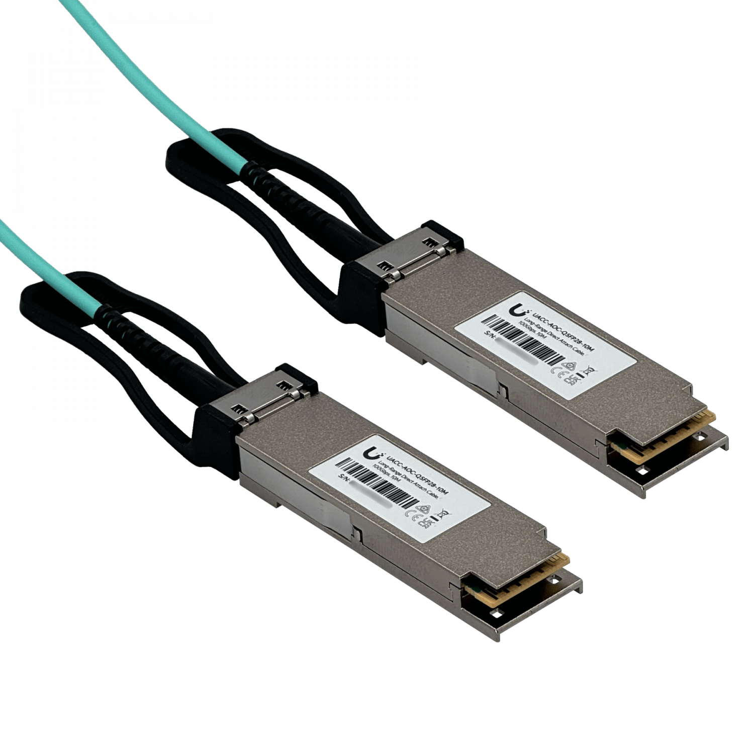 Cable AOC QSFP28 100Gbps 10m Fibra MM Ø3mm Direct Attach Ubiquiti AOC-QSFP28-10M -  1
