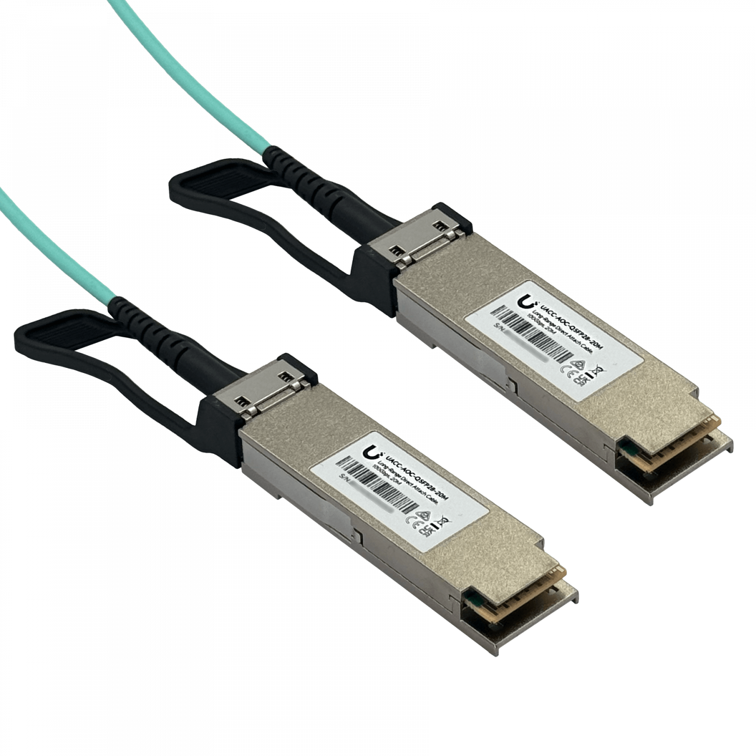 Cable AOC QSFP28 100Gbps 20m Fibra MM Ø3mm Direct Attach Ubiquiti AOC-QSFP28-20M -  3