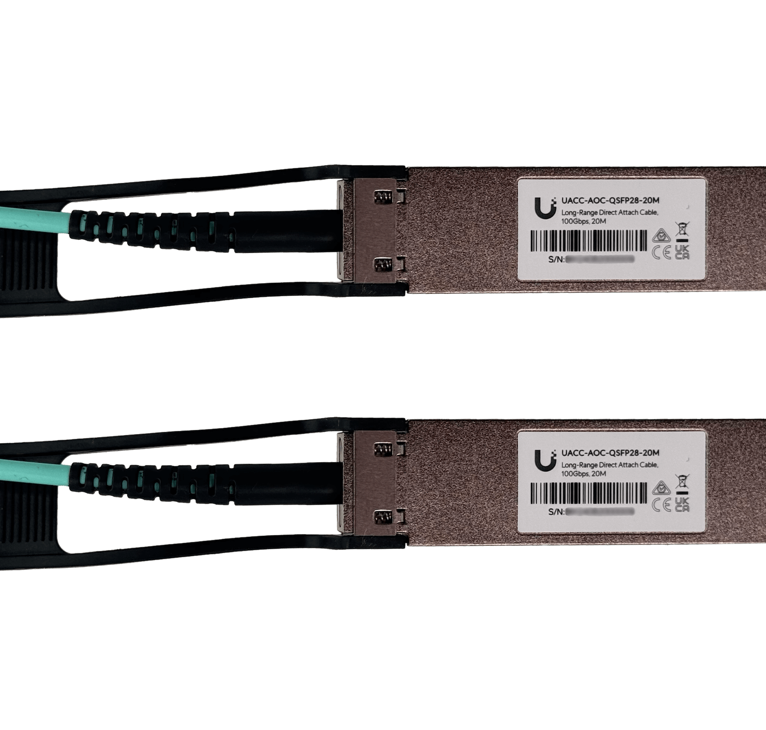 Cable AOC QSFP28 100Gbps 20m Fibra MM Ø3mm Direct Attach Ubiquiti AOC-QSFP28-20M -  4
