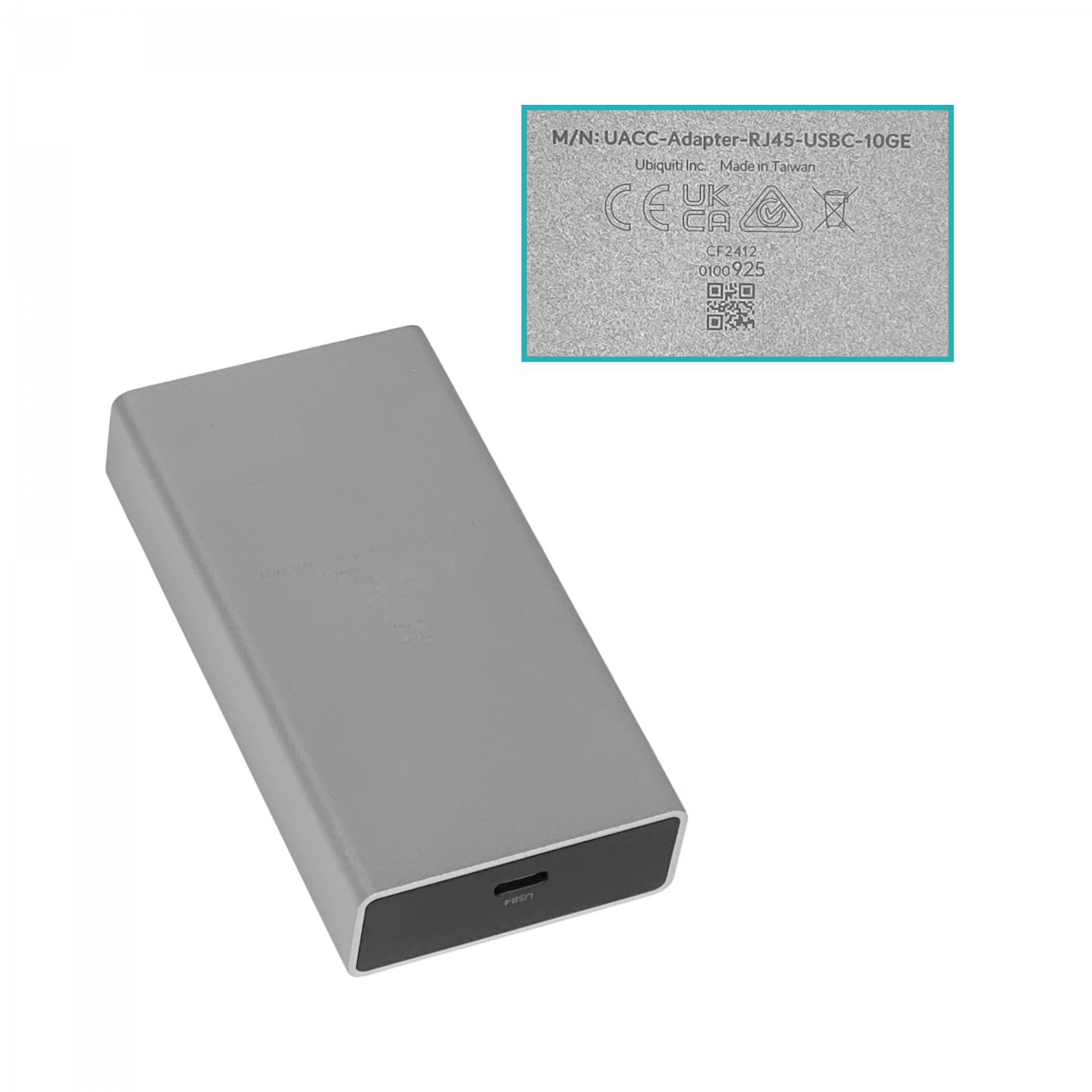 Adaptador Ubiquiti UACC-ADAPTER-USBC-10 Ethernet a USB-C 1-10Gbps Type-C con cable 3
