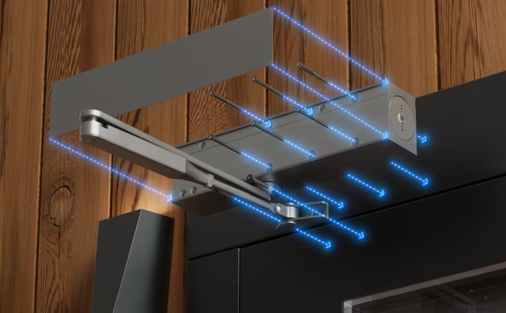 Brazo Hidraulico Cierre de Puerta Ubiquiti DOORCLOSER 40-80kg control suave seguridad 8