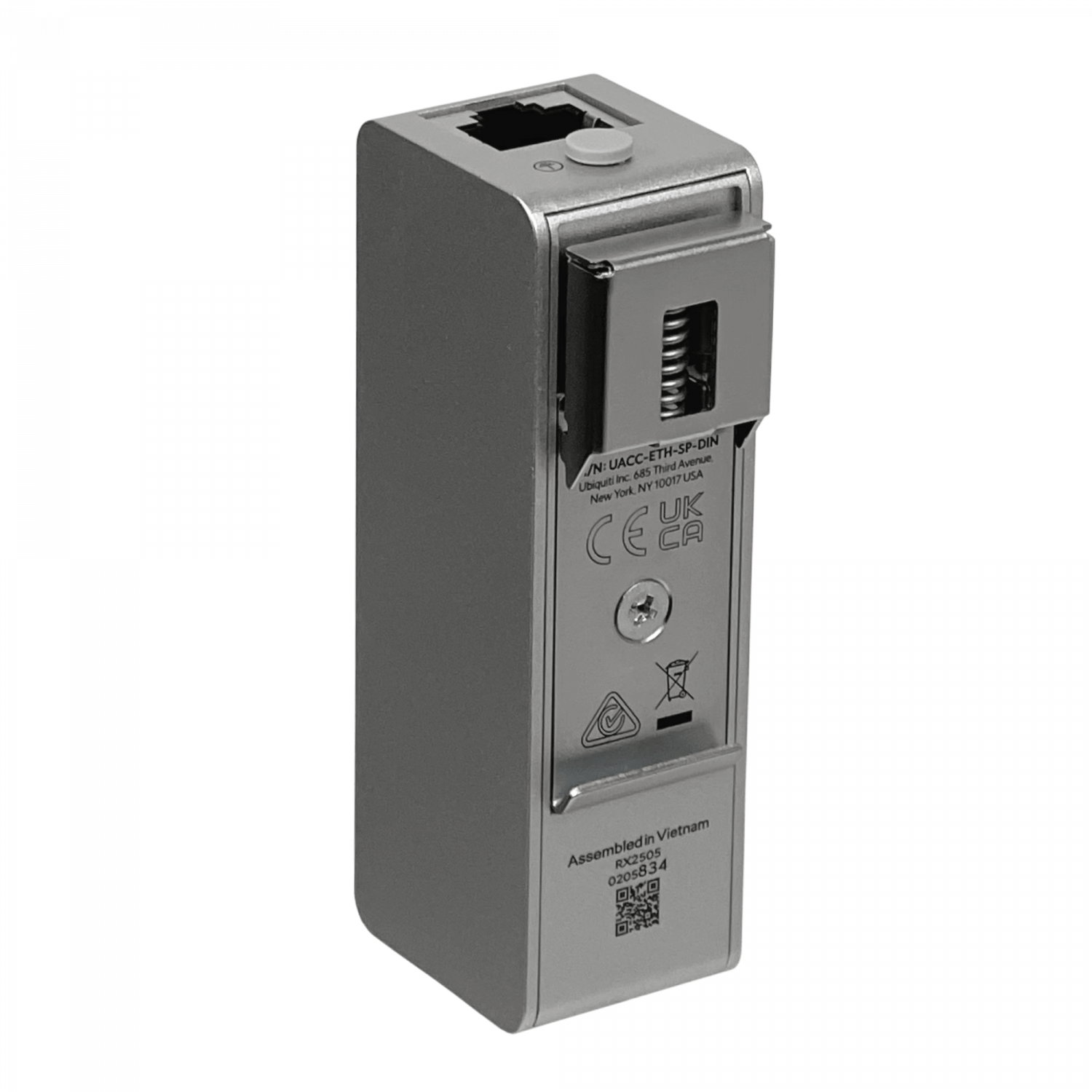 Protector de Sobretensión Ubiquiti UACC-ETH-SP-DIN 20kA, PoE, 10Gbps, 2 Puertos RJ45, Riel DIN 1