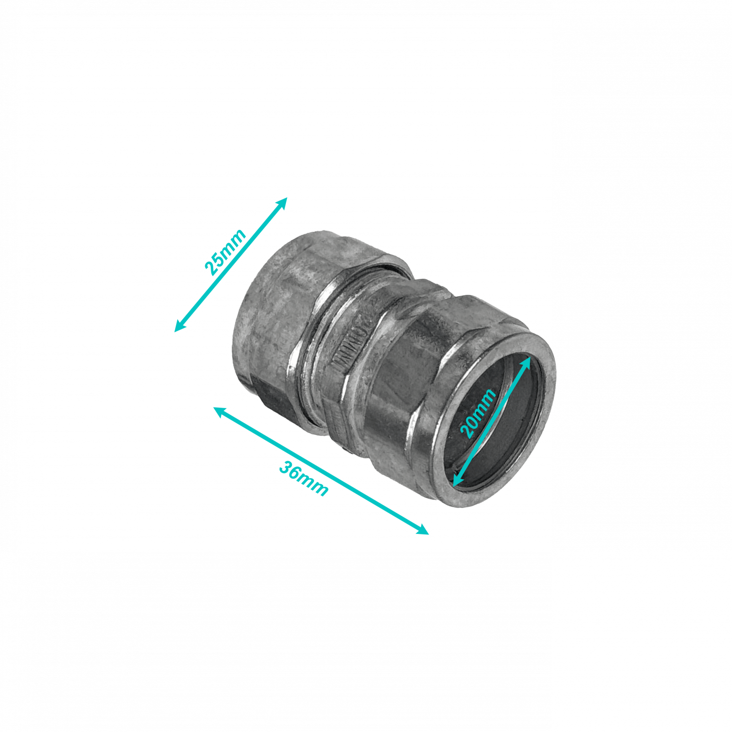 20mm Copla de Compresin Acero Galvanizado Para Conduit EMT 20mm 3