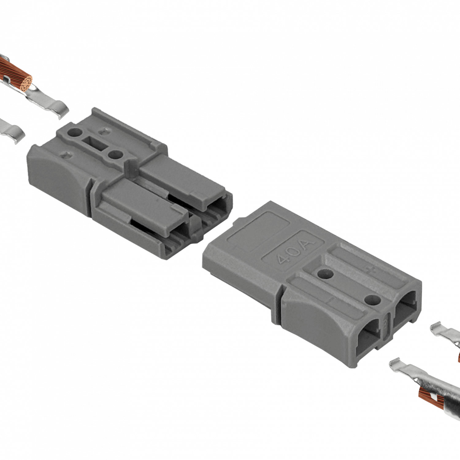 40A 5mm 2-un Gris Anderson SB40 Enchufe Terminal Conector Volante 1