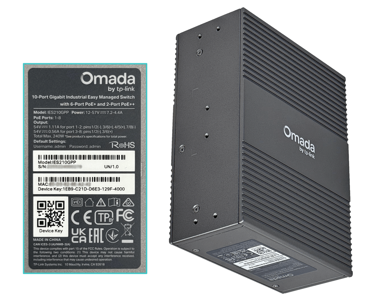 Switch industrial Gigabit con PoE++ y gestión Omada TP-Link Omada IES210GPP 8 PoE 2 SFP 240W 5