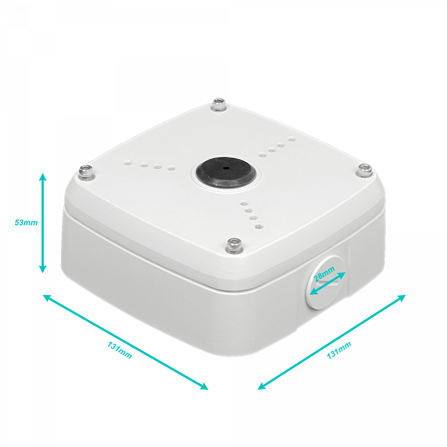 Soporte Dahua PFA122 Caja de Conexiones para Cámara Bala Exterior IP66 Aluminio Blanco 3
