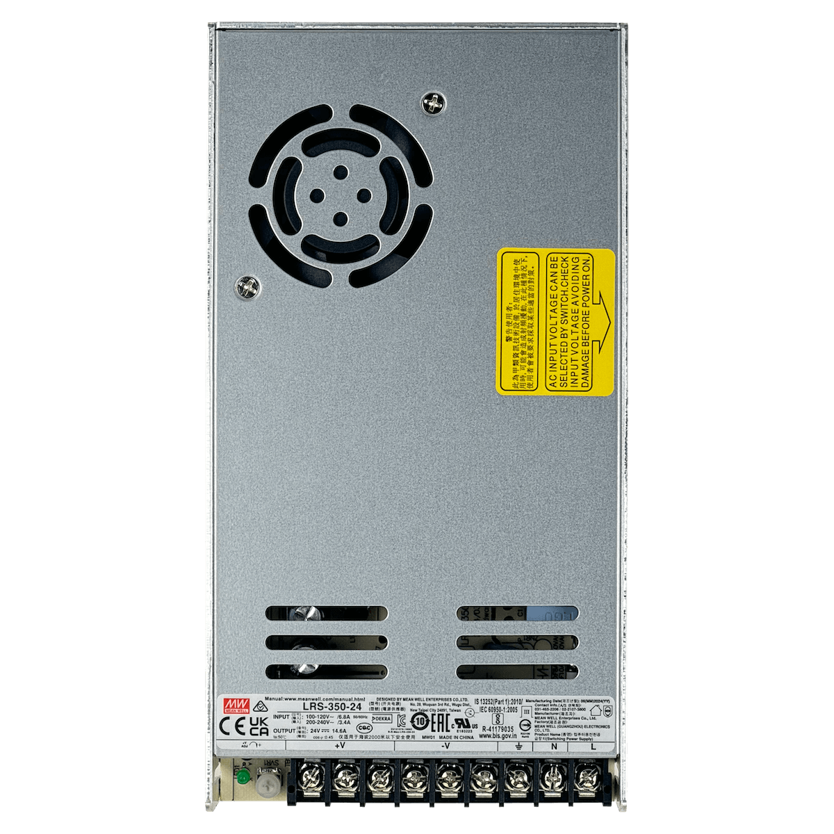 MEANWELL 350,4W 15V 23,2A Open-Frame Fuente-Poder 100-240VAC Ajustable 2