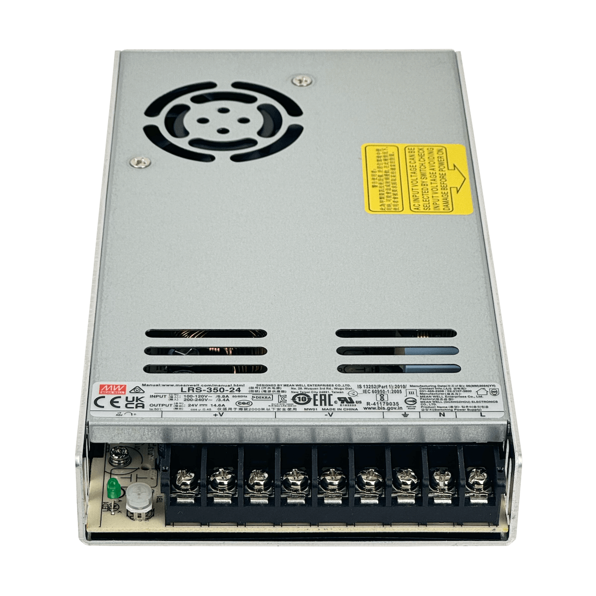 MEANWELL 350,4W 15V 23,2A Open-Frame Fuente-Poder 100-240VAC Ajustable 5