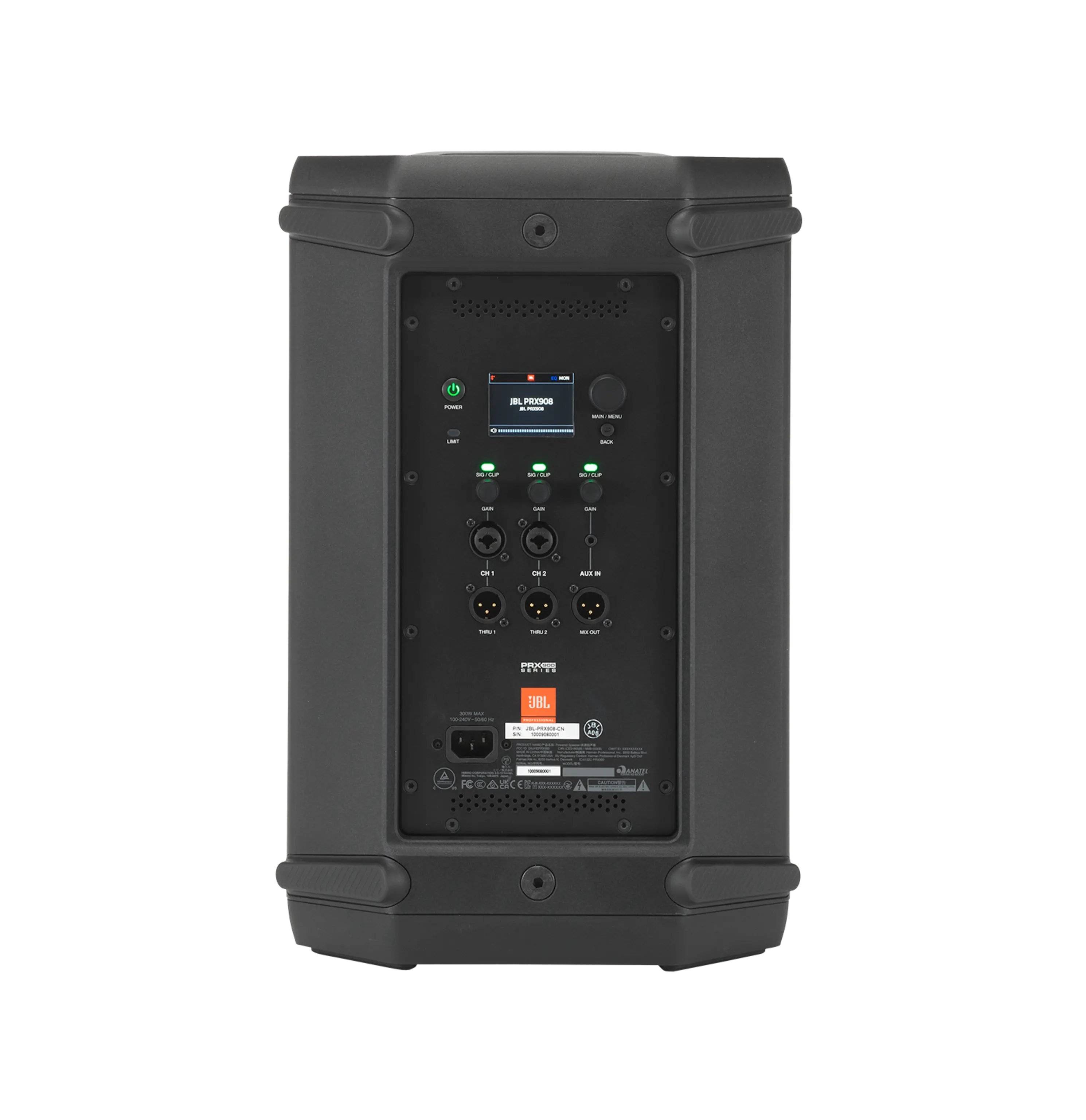 Parlante Activo JBL Pro PRX908, 8 pulgadas,  2000W , Pantalla LCD, Salida XLR, Negro 3
