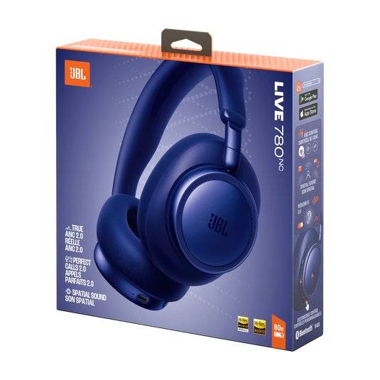Audífonos Bluetooth JBL Live 780NC, Over-ear, Cancelacion de Ruido, 80 Hrs de autonomia, Azul 5