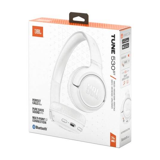 Audífonos Bluetooth JBL Tune 530BT On-Ear, Hasta 76 Hrs de reproduccion, JBL puse Bass, Blanco 5