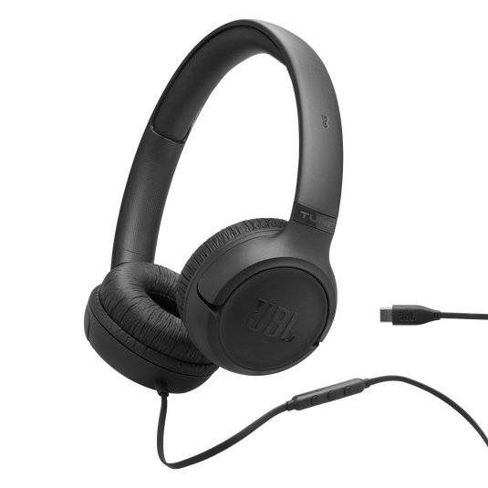 Audífonos JBL Tune 530C On-Ear Color, Alambrico USB-C, JBL Pure Bass, Boton multimedia, Negro 1