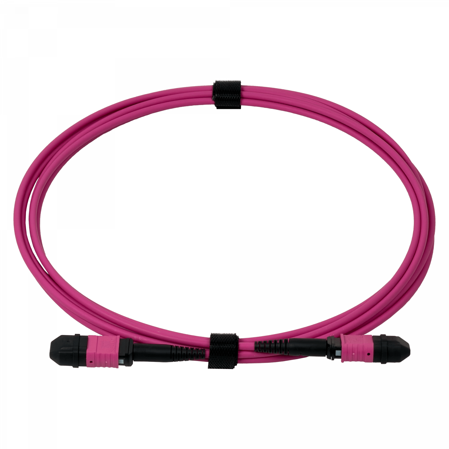 Jumper Fibra LSZH MM  UI 3mt MPO-MPO 12-Fibras Type-B OM4 Multimodo  2