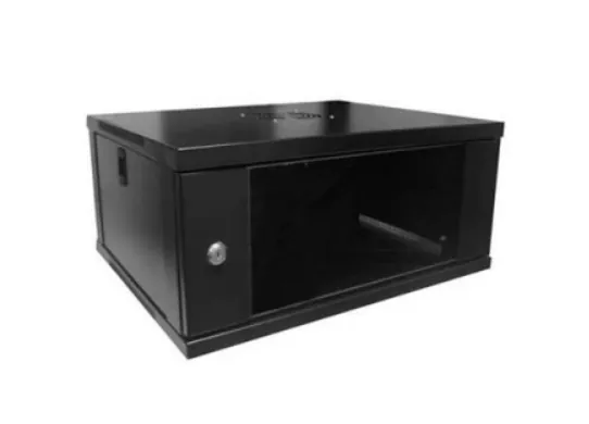 Gabinete 4U con vidrio y ventilador (negro) 1