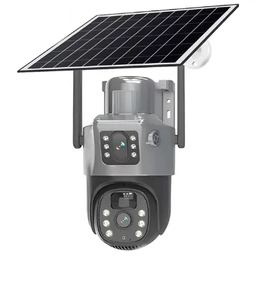 Camara con Panel Solar 4G exterior lente dual 8MP  con bateria 1