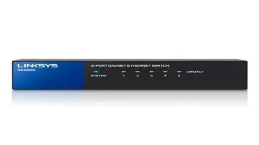 Switch de escritorio Linksys SE3005  5-port Gigabit 10/100/1000 1