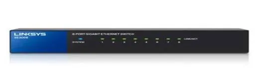 Switch de escritorio Linksys SE3008  8-port Gigabit 10/100/1000 1