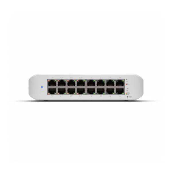 Switch Ubiquiti 16-port con 8xGE PoE+ 45W y 8xGE no PoE 1