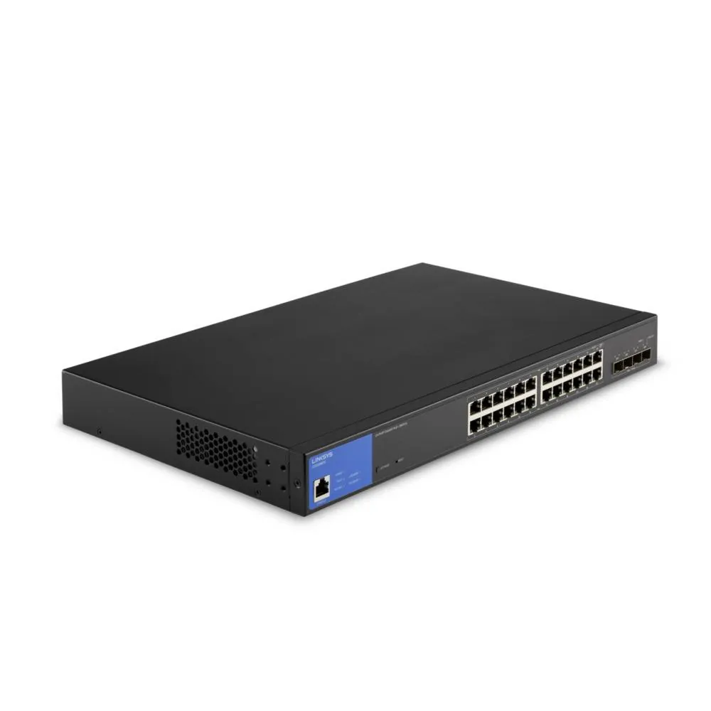 Switch Linksys Gigabit Ethernet, 24 Puertos 10/100/1000Mbps PoE + 4 Puertos SFP+, Gestionado 1