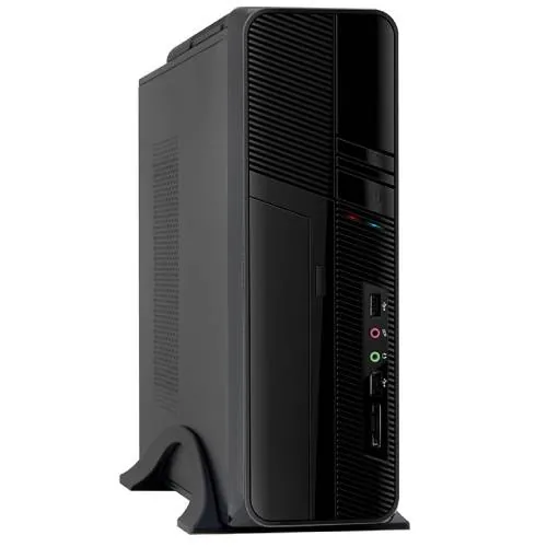 Gabinete Clio Slim S-605, Micro-ATX, Mini-ITX, con fuente 500W, 2 USB 1