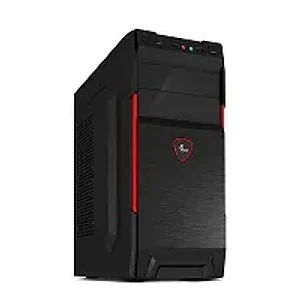 Gabinete Gamer Xtech XTQ-214, Con Fuente de Alimentación 600W PS, ATX, Color Negro y Rojo