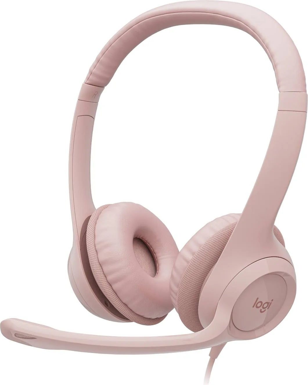 Audífonos con Micrófono Logitech H390, Micrófono c/ Supresión de Ruido, Rosado 1