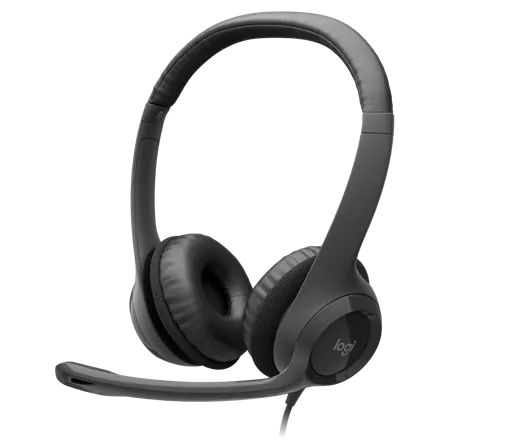 Audífonos con Micrófono H390 Logitech ClearChat Comfort , Alámbrico, USB, Negro 1