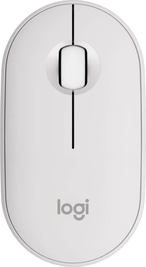 Mouse Bluetooth Logitech Pebble 2 M350s, estilizado y minimalista, White 1