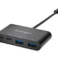 Adaptador hub Portable Kensington PocketHub, 2 x USB-B + 2 x USB-C, Negro - Miniatura 1