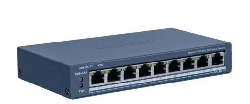 Switch PoE Inteligente de 8x10/100 Mbps PoE port,1xGigabit RJ45 Hikvision DS-3E1309P-EI/M 1