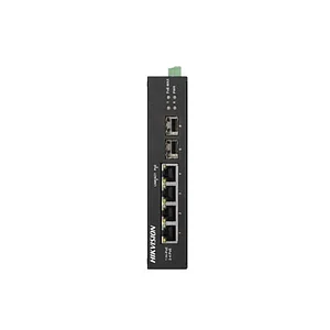 Switch Hikvision DS-3T0506HP-E-HS con 4 Puertos PoE, 60W, y Gestión Inteligente
