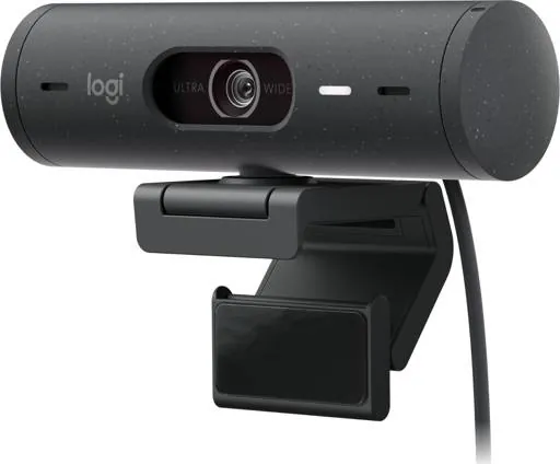 Webcam Logitech Brio 500, Full HD 1080p, Micrófono Integrado, USB-C, Grafito 1
