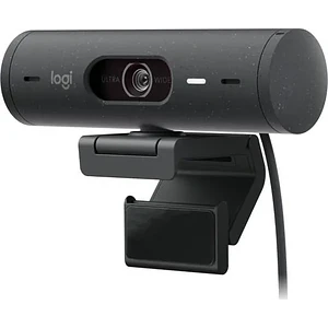 Webcam Logitech Brio 500, Full HD 1080p, Micrófono Integrado, USB-C, Grafito